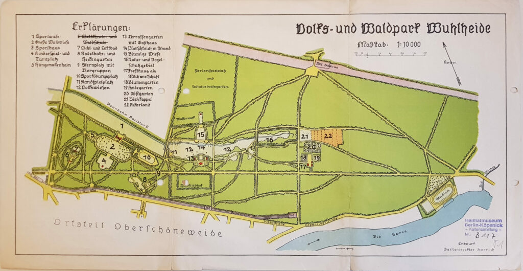 Volkspark Wuhlheide Plan 1924